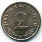 Третий рейх, 2 рейхспфеннига 1938 год A (UNC)
