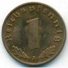 Третий рейх, 1 рейхспфенниг 1938 год А (UNC)