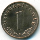 Третий рейх, 1 рейхспфенниг 1938 год A (UNC)