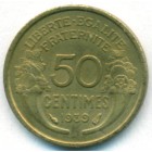 Франция, 50 сантимов 1939 год (AU)