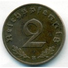 Третий рейх, 2 рейхспфеннига 1938 год B