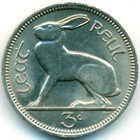 Ирландия, 3 пенса 1966 год (UNC)