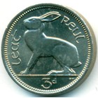 Ирландия, 3 пенса 1966 год (UNC)