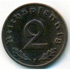 Третий рейх, 2 рейхспфеннига 1938 год F (AU)