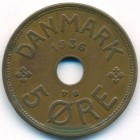 Дания, 5 эре 1936 год