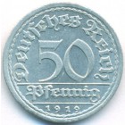 Веймарская республика, 50 пфеннигов 1919 год A (AU)