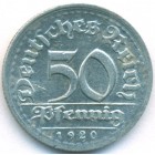 Веймарская республика, 50 пфеннигов 1920 год D (AU)