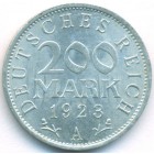 Веймарская республика, 200 марок 1923 года A