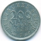 Веймарская республика, 200 марок 1923 года F (UNC)