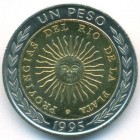 Аргентина, 1 песо 1995 год (UNC)