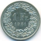 Швейцария, 1 франк 1981 год