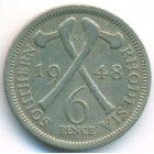 Южная Родезия, 6 пенсов 1948 год