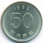 Южная Корея, 50 вон 1983 год (UNC)
