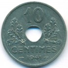 Франция, 10 сантимов 1941 год (UNC)