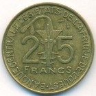 Западно-Африканские Штаты, 25 франков 1978 год
