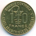 Западно-Африканские Штаты, 10 франков 1987 год (UNC)