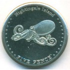 Остров Найтингейл, 5 пенсов 2011 год (UNC)
