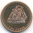 Остров Столтнхофф, 2 пенса 2008 год (UNC)