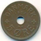 Дания, 5 эре 1928 год