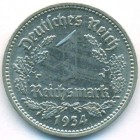 Третий Рейх, 1 рейхсмарка 1934 год D