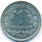 Третий Рейх, 1 рейхсмарка 1934 год F