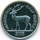 Маврикий, 1/2 рупии 2003 год (UNC)