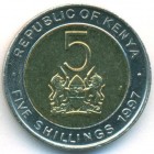 Кения, 5 шиллингов 1997 год (UNC)