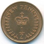 Великобритания, 1/2 нового пенни 1973 год (UNC)