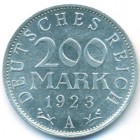 Веймарская республика, 200 марок 1923 года A