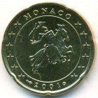 Монако, 20 евроцентов 2001 год (UNC)