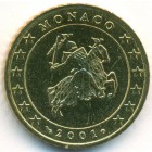 Монако, 50 евроцентов 2001 год (AU)