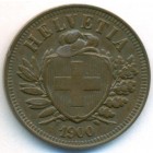 Швейцария, 2 раппена 1900 год