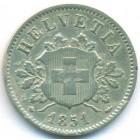 Швейцария, 10 раппенов 1851 год