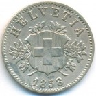 Швейцария, 20 раппенов 1858 год