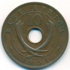 Британская Восточная Африка, 10 центов 1951 год