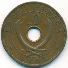 Британская Восточная Африка, 10 центов 1951 год