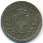 Швейцария, 2 раппена 1850 год