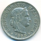 Швейцария, 20 раппенов 1885 год