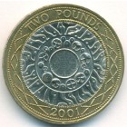 Великобритания, 2 фунта 2001 год