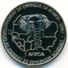 Бенин, 1500 франков 2005 год (UNC)