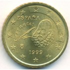 Испания, 50 евроцентов 1999 год (UNC)