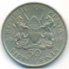 Кения, 50 центов 1968 год (UNC)