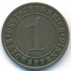 Веймарская республика, 1 рейхспфенниг 1930 год F