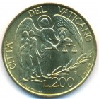 Ватикан, 200 лир 1997 год (UNC)