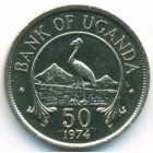 Уганда, 50 центов 1974 год (UNC)