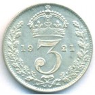 Великобритания, 3 пенса 1921 год (AU)