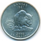 США, 25 центов 2005 год D (UNC)