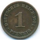 Германия, 1 пфенниг 1904 год A