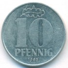 ГДР, 10 пфеннигов 1983 год