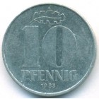 ГДР, 10 пфеннигов 1983 год
